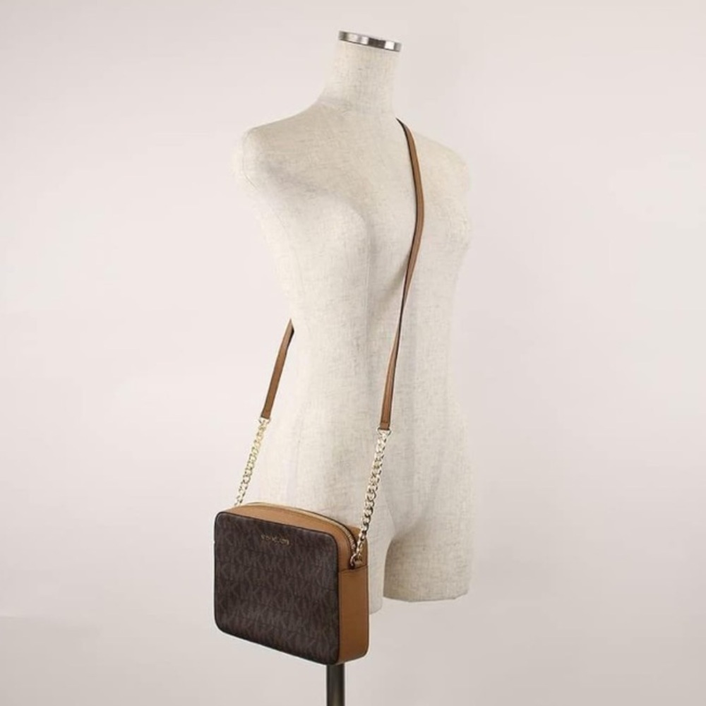 Michael Kors Women’s Brown Monogram Adjustable Strap Crossbody/Shoulder Bag |NEW - Picture 7 of 12